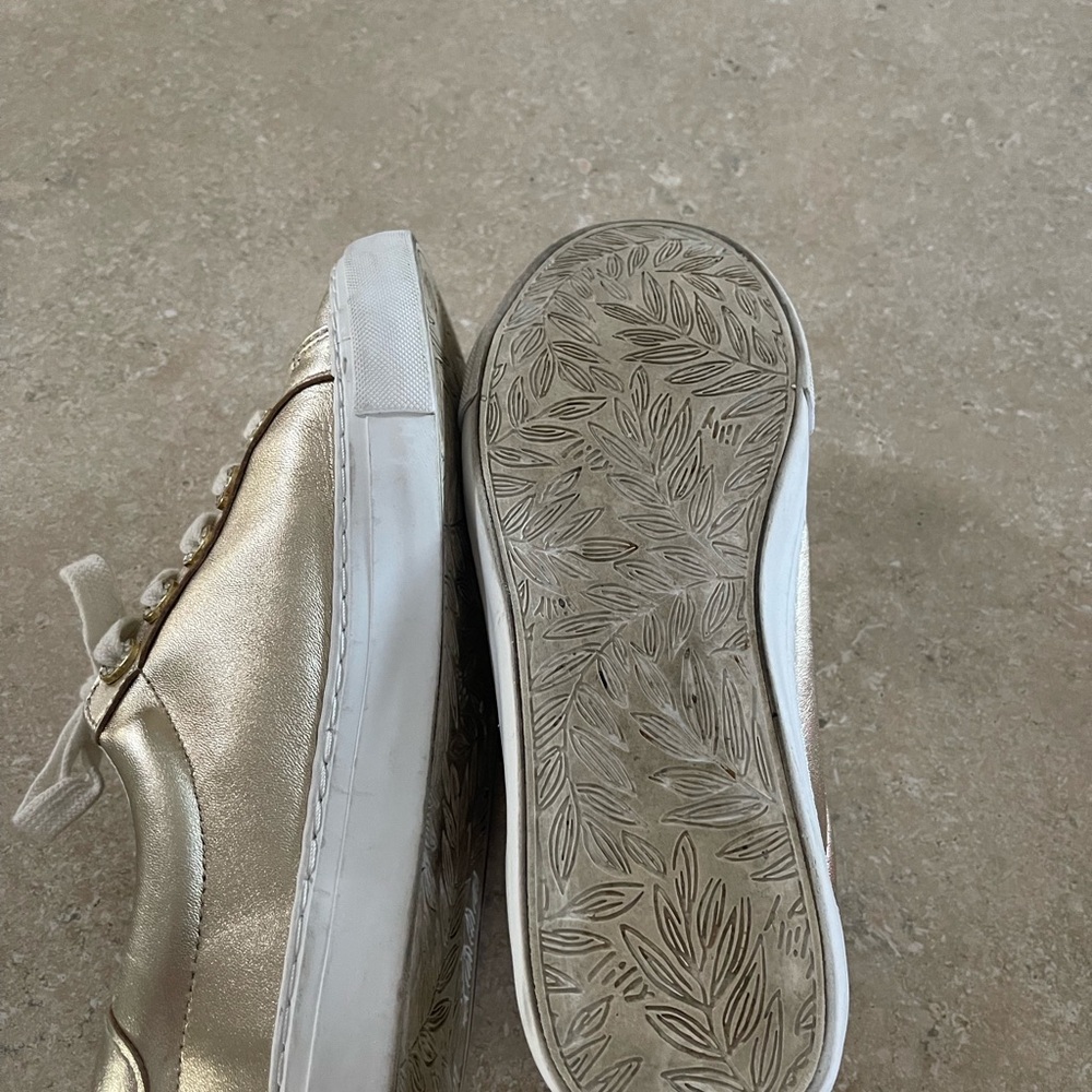 Lilly Pulitzer Gold Sneakers with White Laces - Picture 5 of 5